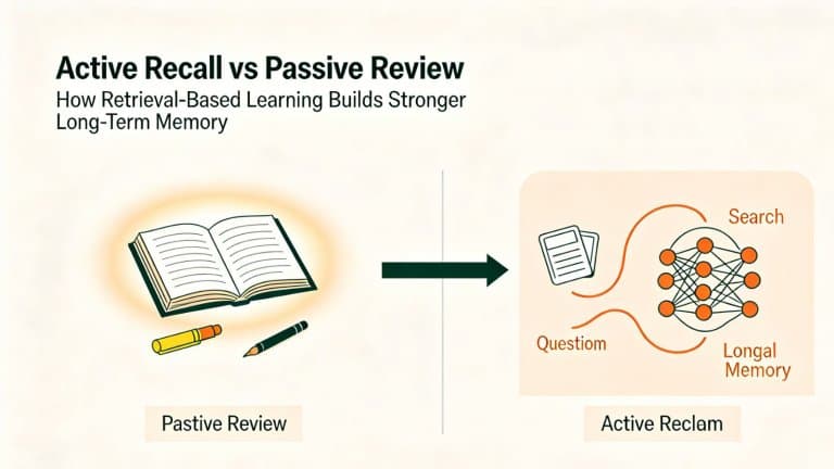 Active Recall vs Passive Review: How Retrieval-Based Learning Builds Stronger Long-Term Memory